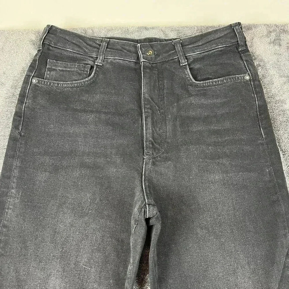 Anthropologie PILCRO Split Hem High-Rise Women's Black Jeans Straight 30X33 NWT - Picture 2 of 14